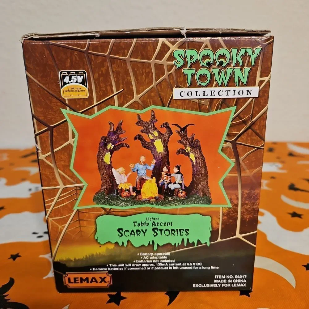 Lemax Spooky Town Scary Stories Campfire Scene Table Accent